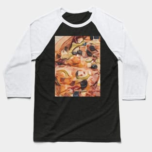 Delicious Pizza Geek Designer Dune Stika Artistic Anime Style Baseball T-Shirt